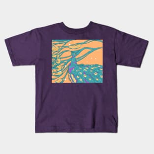 An Elegant Peacock Kids T-Shirt